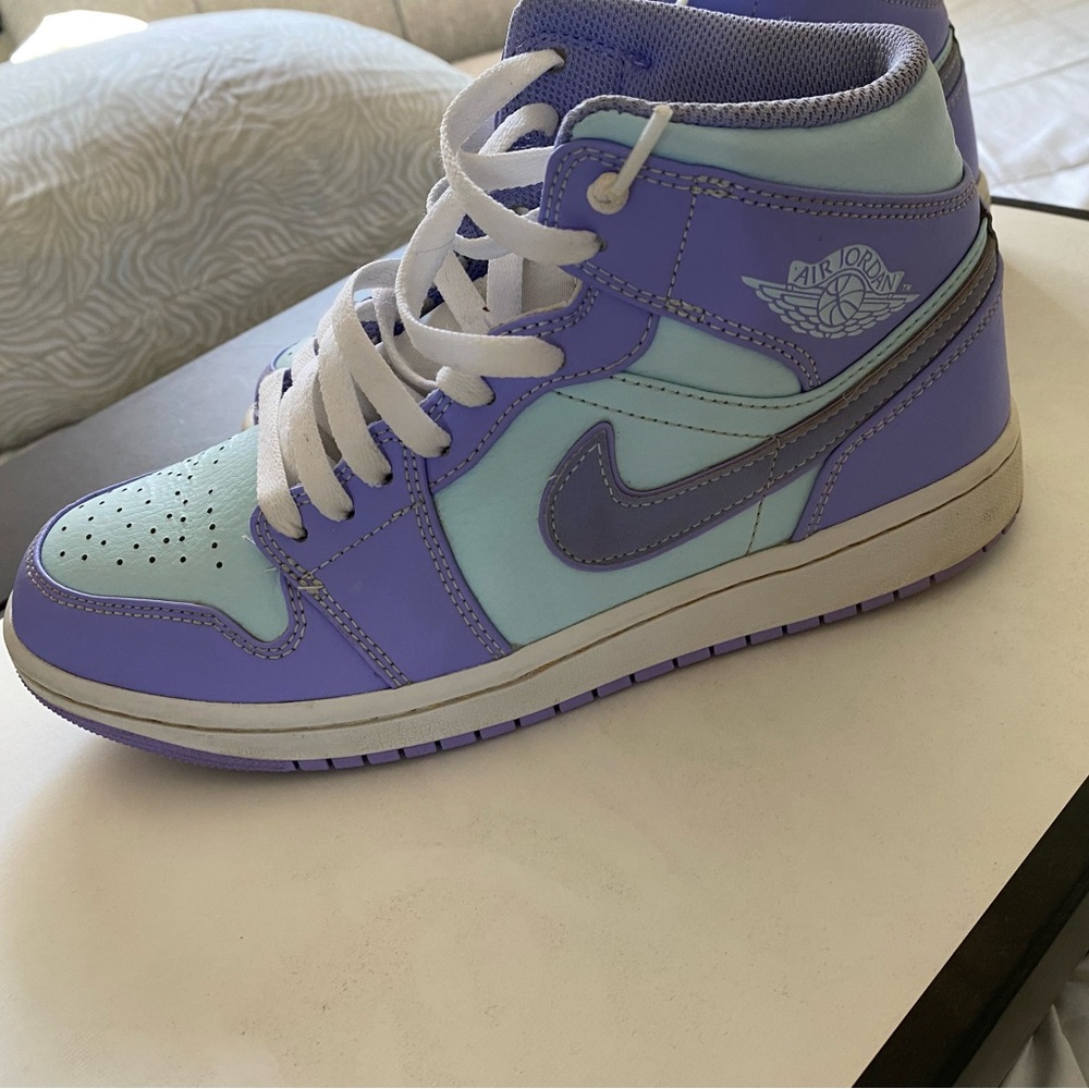 Jordan 1 Mid Purple Aqua MENS
